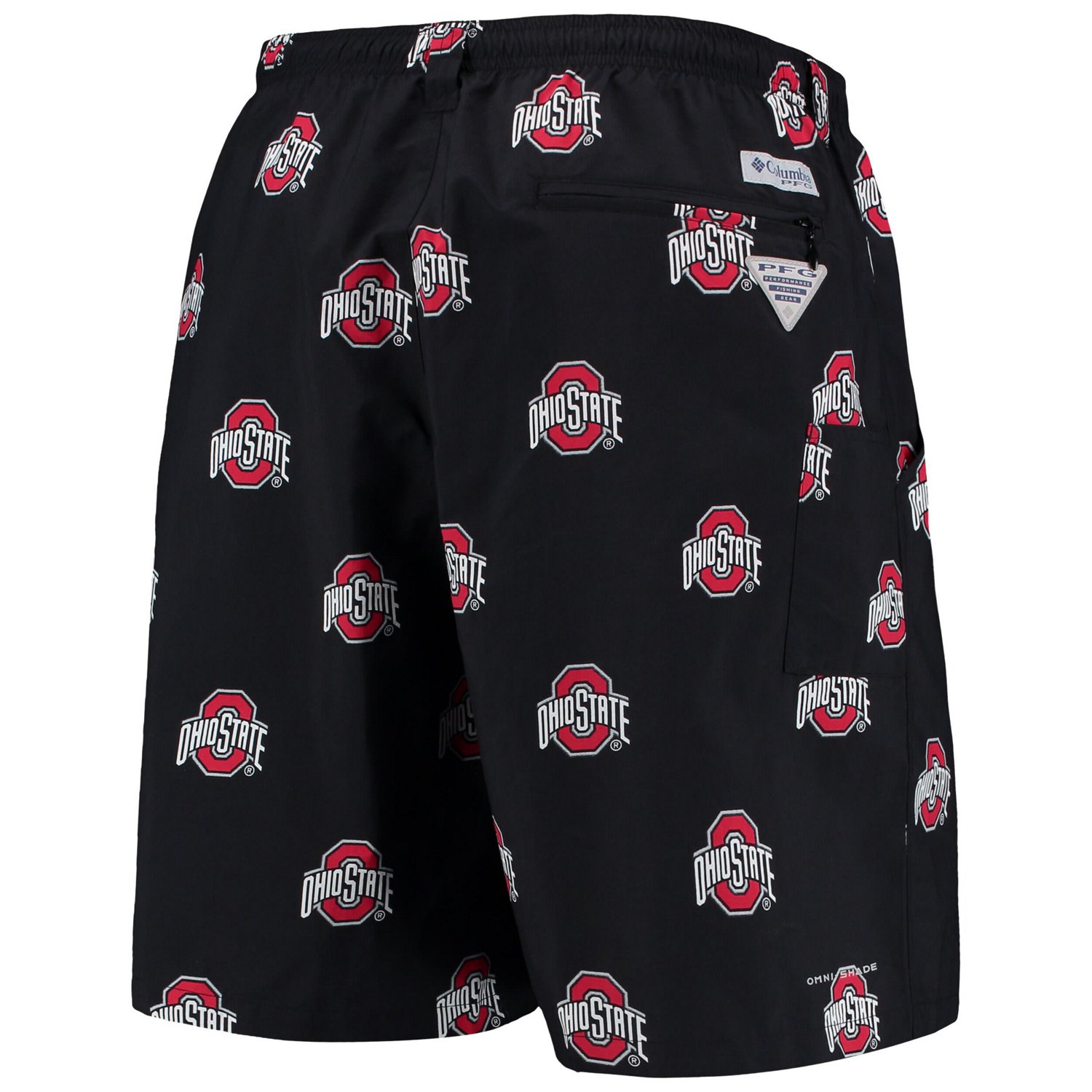 Columbia Ohio State Buckeyes PFG Backcast II 8" Omni-Shade Hybrid Shorts - view number 3